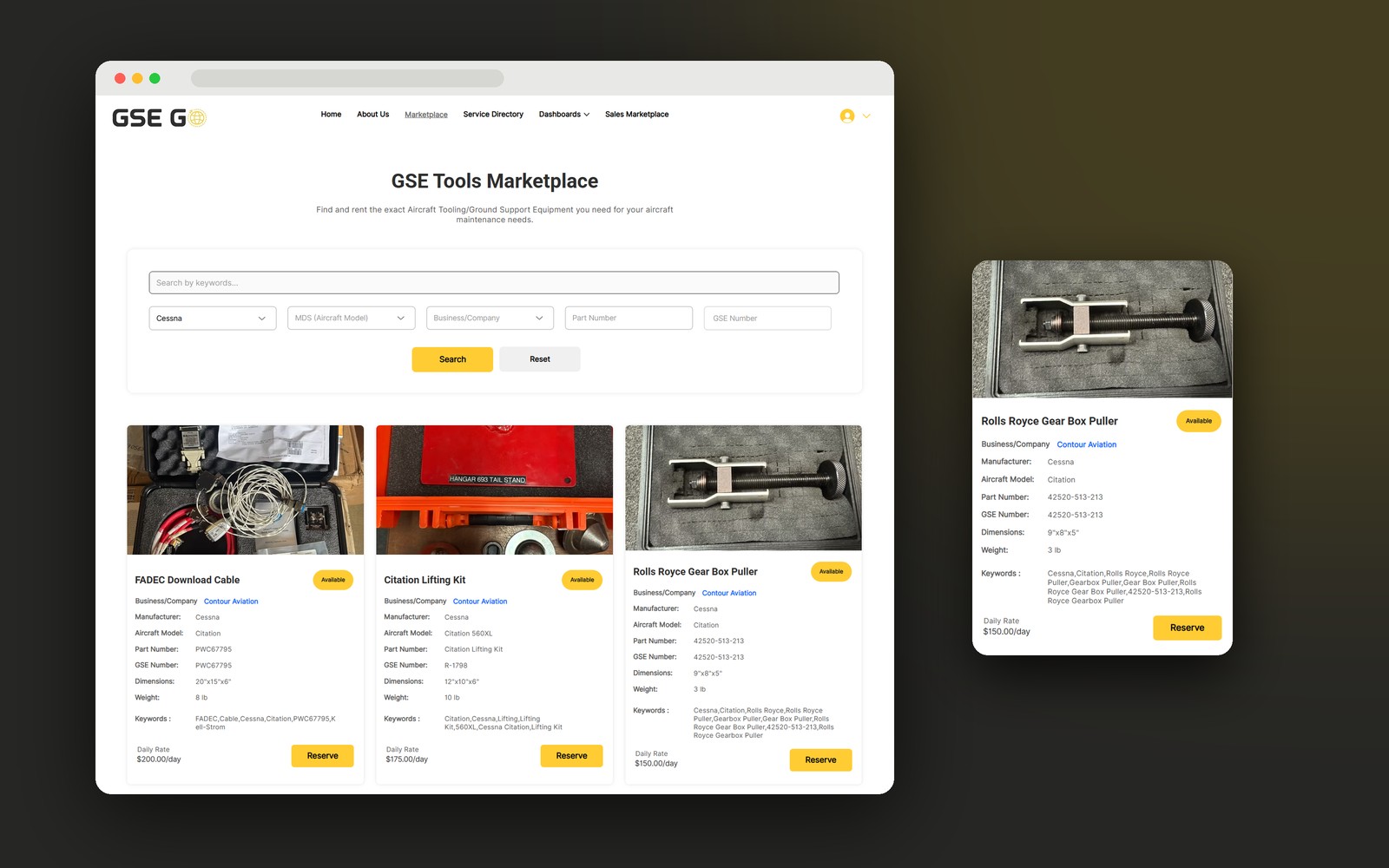 GSE GO: Four role-based dashboards with scoped data access