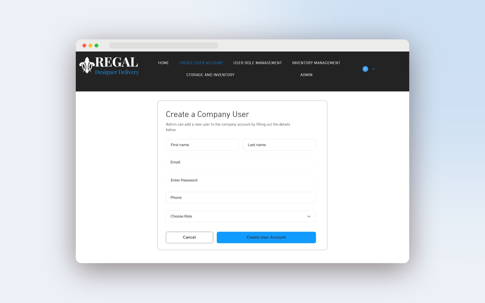 Regal Designer Delivery: Four access levels with company-level data isolation