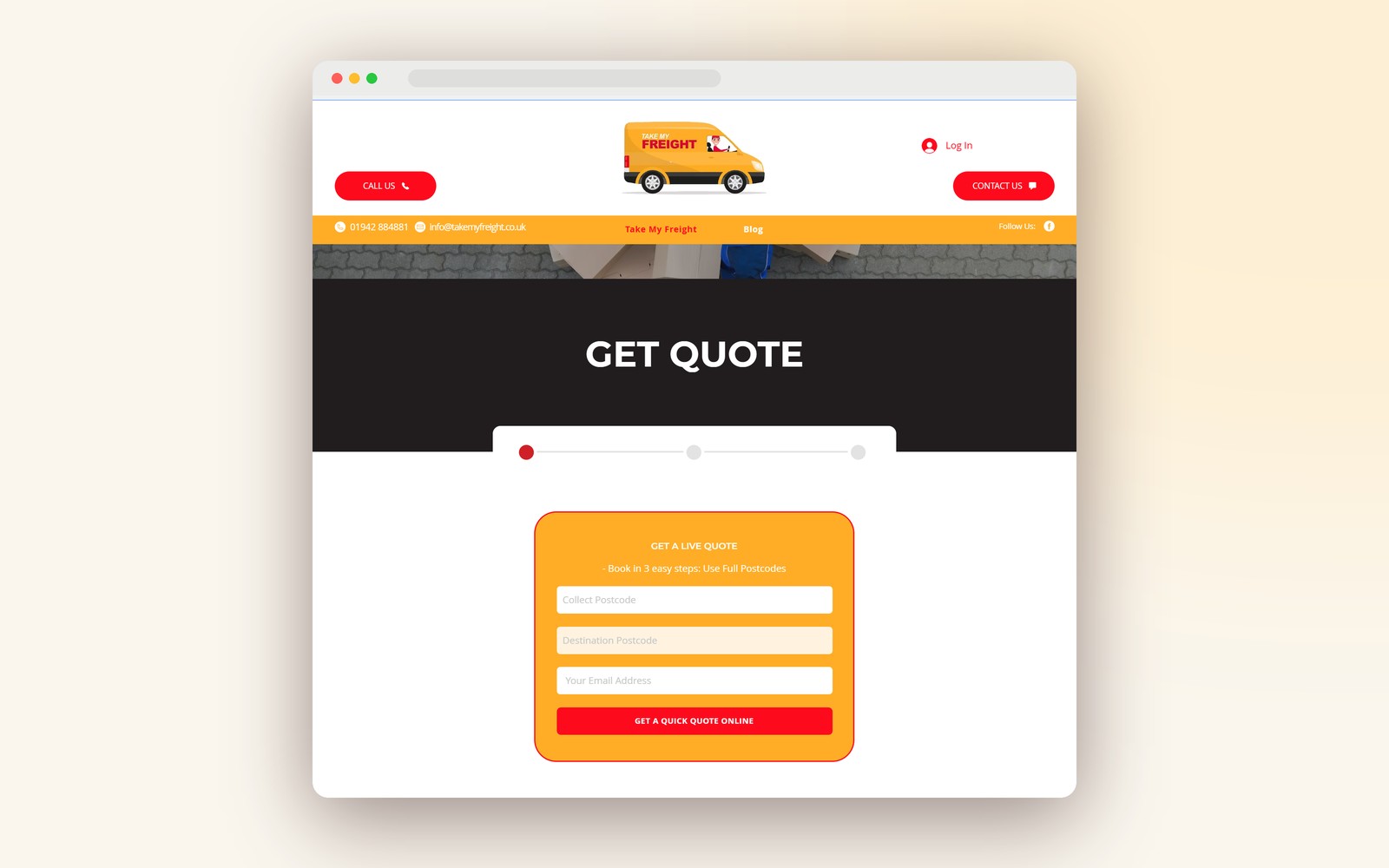 Take My Freight: Live distance-based quotes