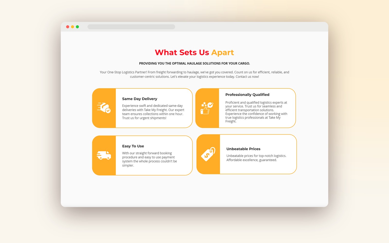 Take My Freight: Three-step booking flow with Wix Pay checkout